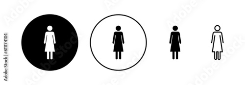 Female icon vector for web and mobile app. woman sign and symbol
