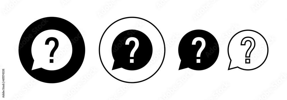 Question icon vector for web and mobile app. question mark sign and symbol Question icon vector for web and mobile app. question mark sign and symbol
