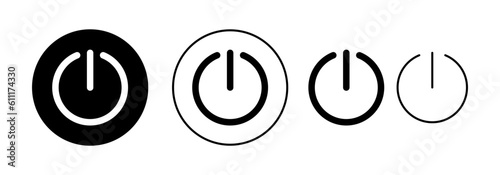 Power icon vector for web and mobile app. Power Switch sign and symbol. Electric power