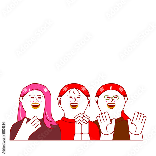 喜ぶ女性