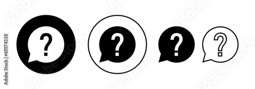 Question icon vector for web and mobile app. question mark sign and symbol