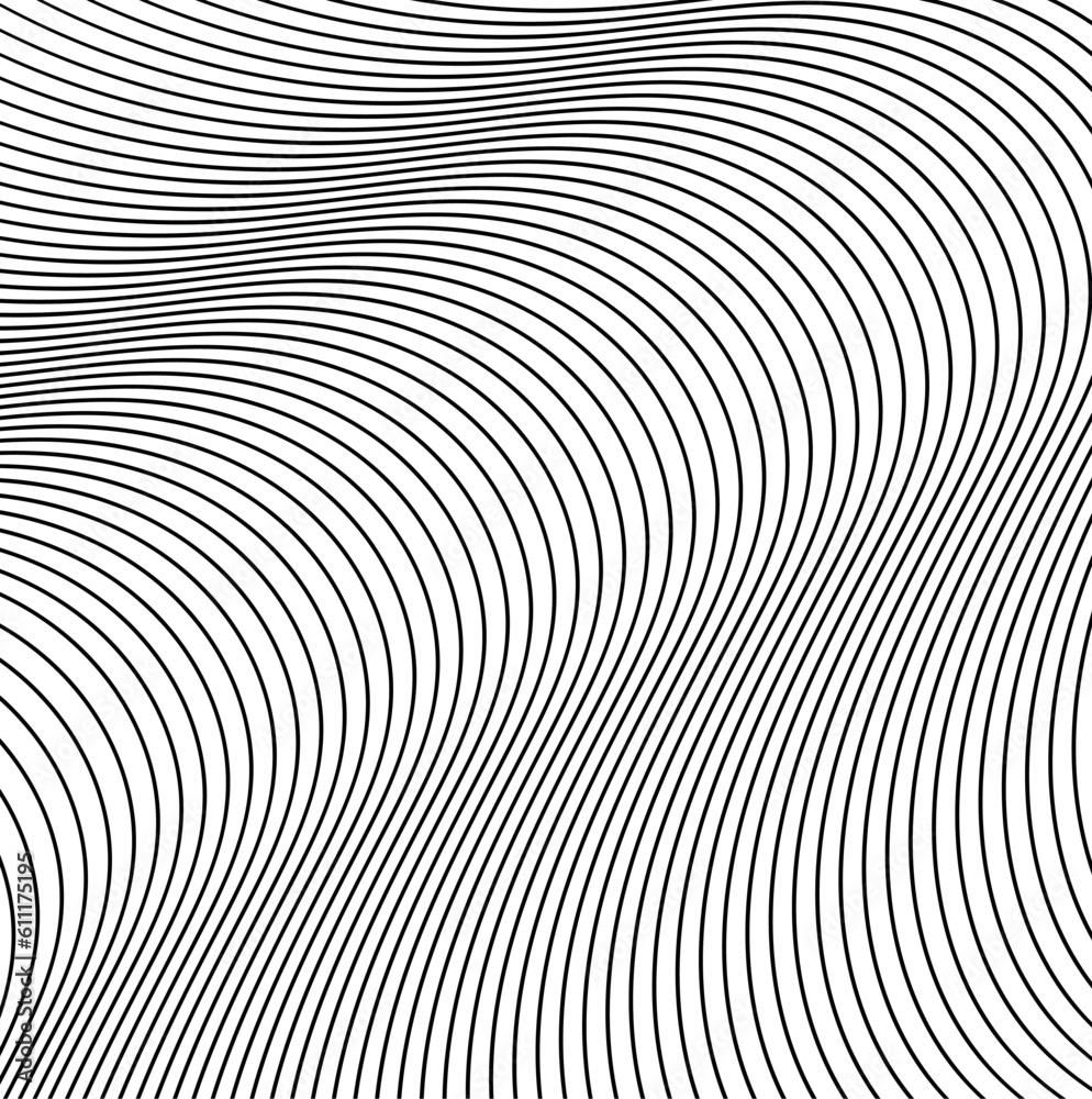 black and white abstract background with curvy lines