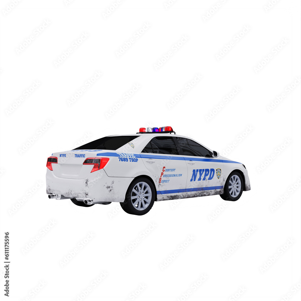 modern city police car