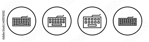 Keyboard icon set illustration. keyboard sign and symbol