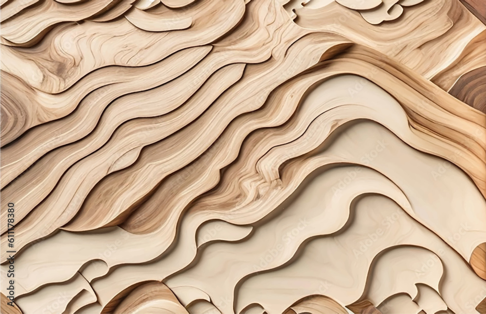 Wooden texture set. Natural vector background with brown wood pattern ...