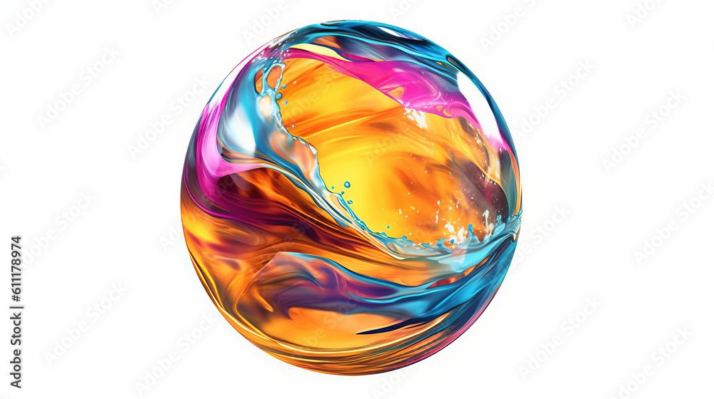A vibrant object against a blank canvas. Generative ai A vibrant object against a blank canvas. Generative ai