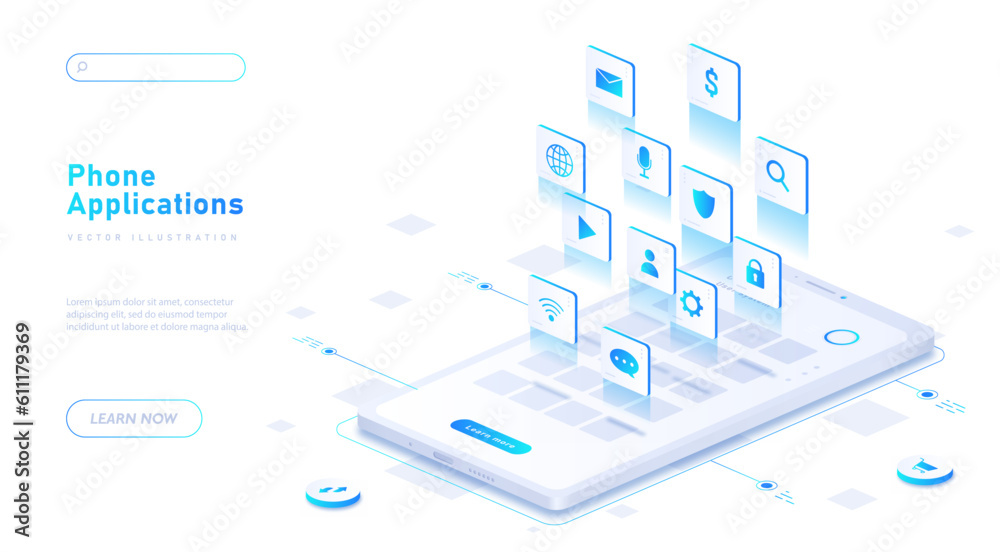 Phone applications white banner Phone applications white banner