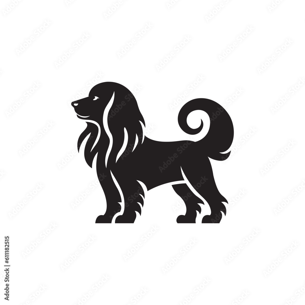 Fluffy Dog Logo Vector