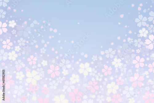 桜背景 着物風