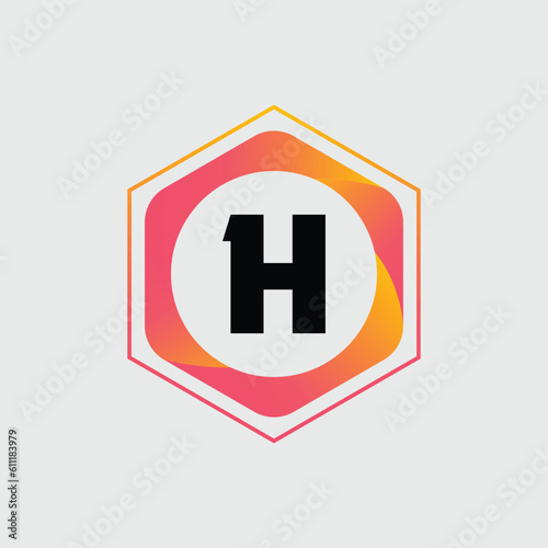 H logo Colorful Vector Design. Icon Concept. Abstract modern