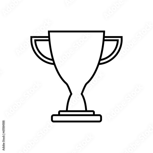 Trophy cup on white.
