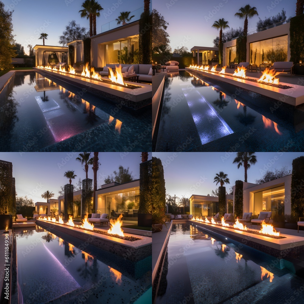 Set of beautiful custom swimming pool designs that depict gorgeous ...