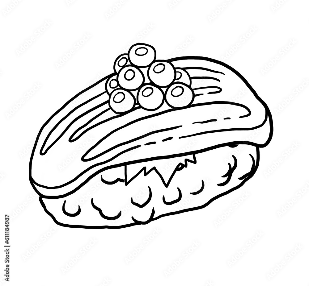 hand drawn nigiri sushi illustration hand drawn nigiri sushi illustration