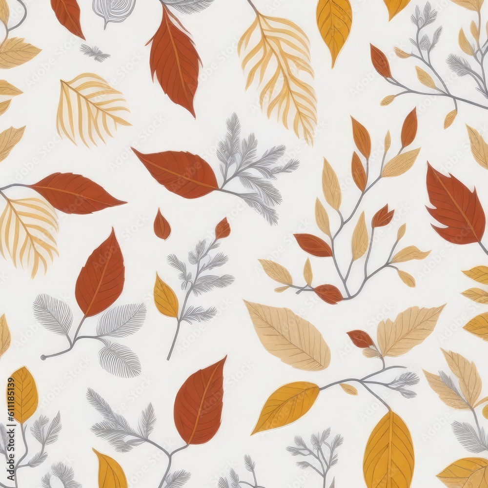 Illustration pattern abstract background of autumn leaves