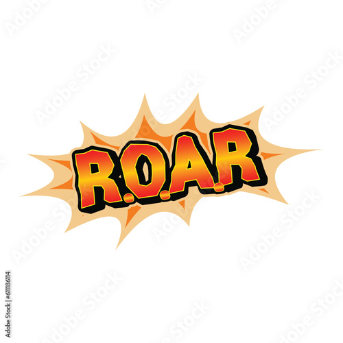roar text symbol vector design