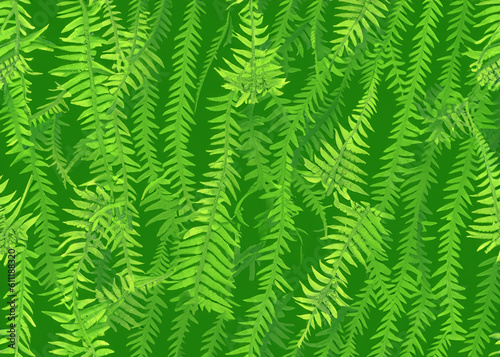 abstract green fern background created with generative ai technology