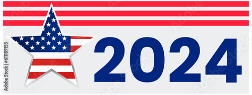 Logo symbol icon design for 2024 election year. Logo symbol icon design for American USA Presidential 2024 election year. 