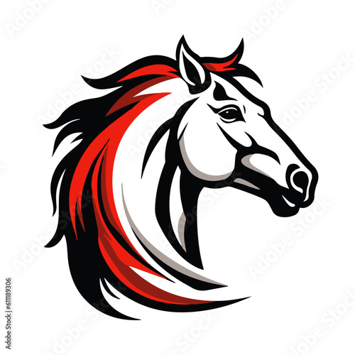 Elegant horse head logo icons. Royal stallion symbol design. Brand emblems isolated on white