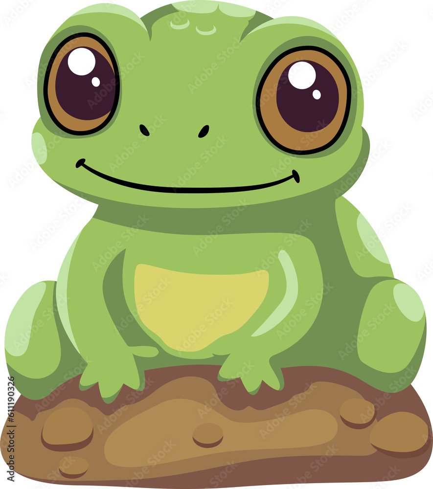 Fototapeta premium frog cute cartoon minimal