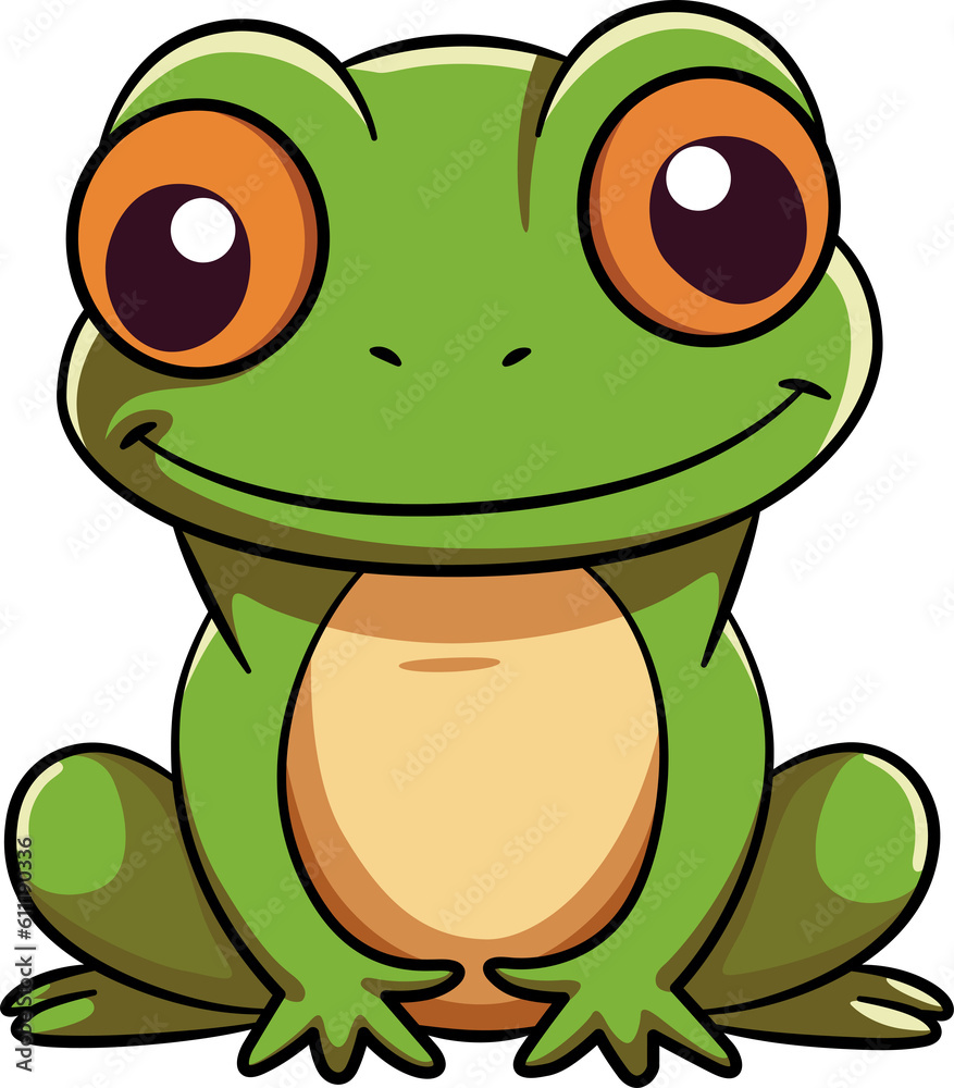 frog cute cartoon minimal with outline frog cute cartoon minimal with outline