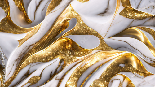 Luxury gold marble texture. Natural white stone background with abstract elegant geometric pattern for invitation template, invite card, contemporary expensive design