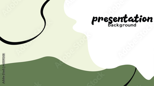 The background for your presentation has a soft green theme
