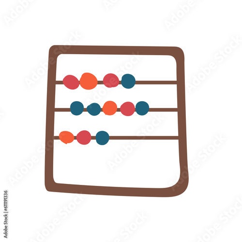 abacus calculatorhand drawn stationery vector