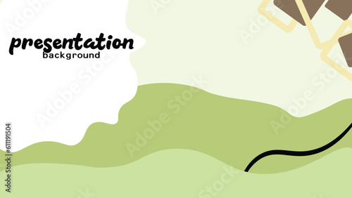 The background for your presentation has a soft green theme