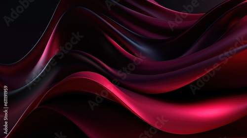 0656. Burgundy and Black Digital Wave Background. Generative AI