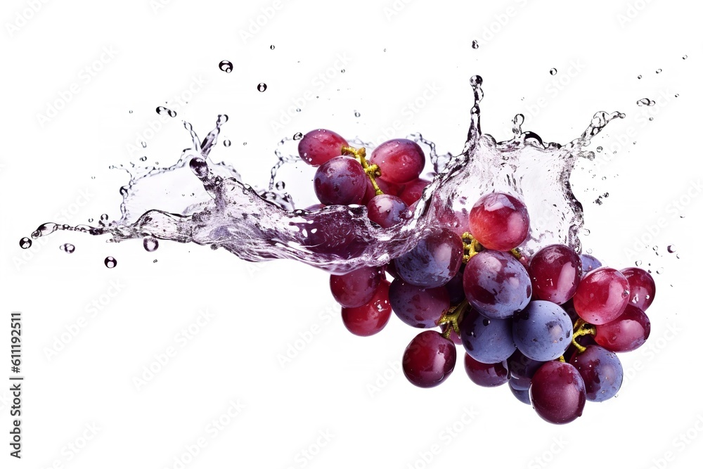 grapes in splash