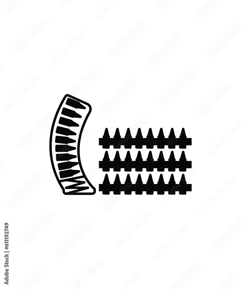 bullet with magazine icon, vector best flat icon. bullet with magazine icon, vector best flat icon.