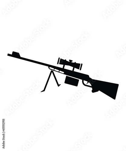 sniper rifle icon, vector best flat icon.