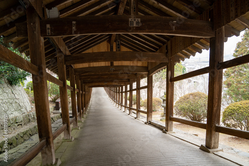 吉備津神社 回廊 神社仏閣 岡山県 観光スポット © sugiwork