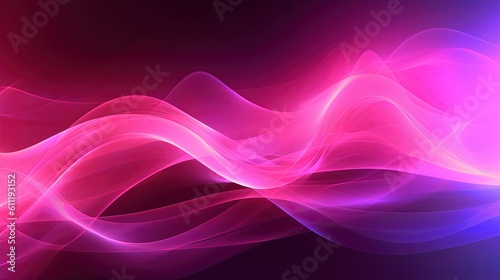 0734. Electric Pink Digital Wave Background. Generative AI