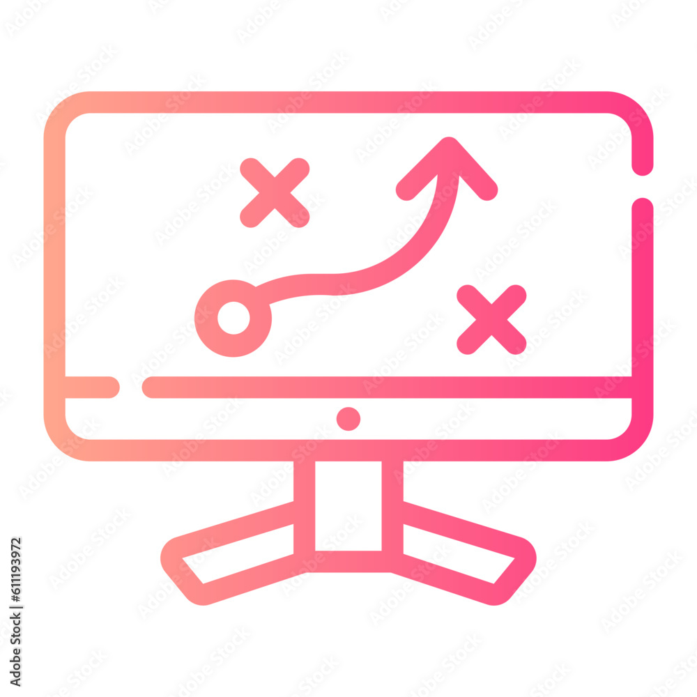 digital strategy Line Gradient Icon digital strategy Line Gradient Icon