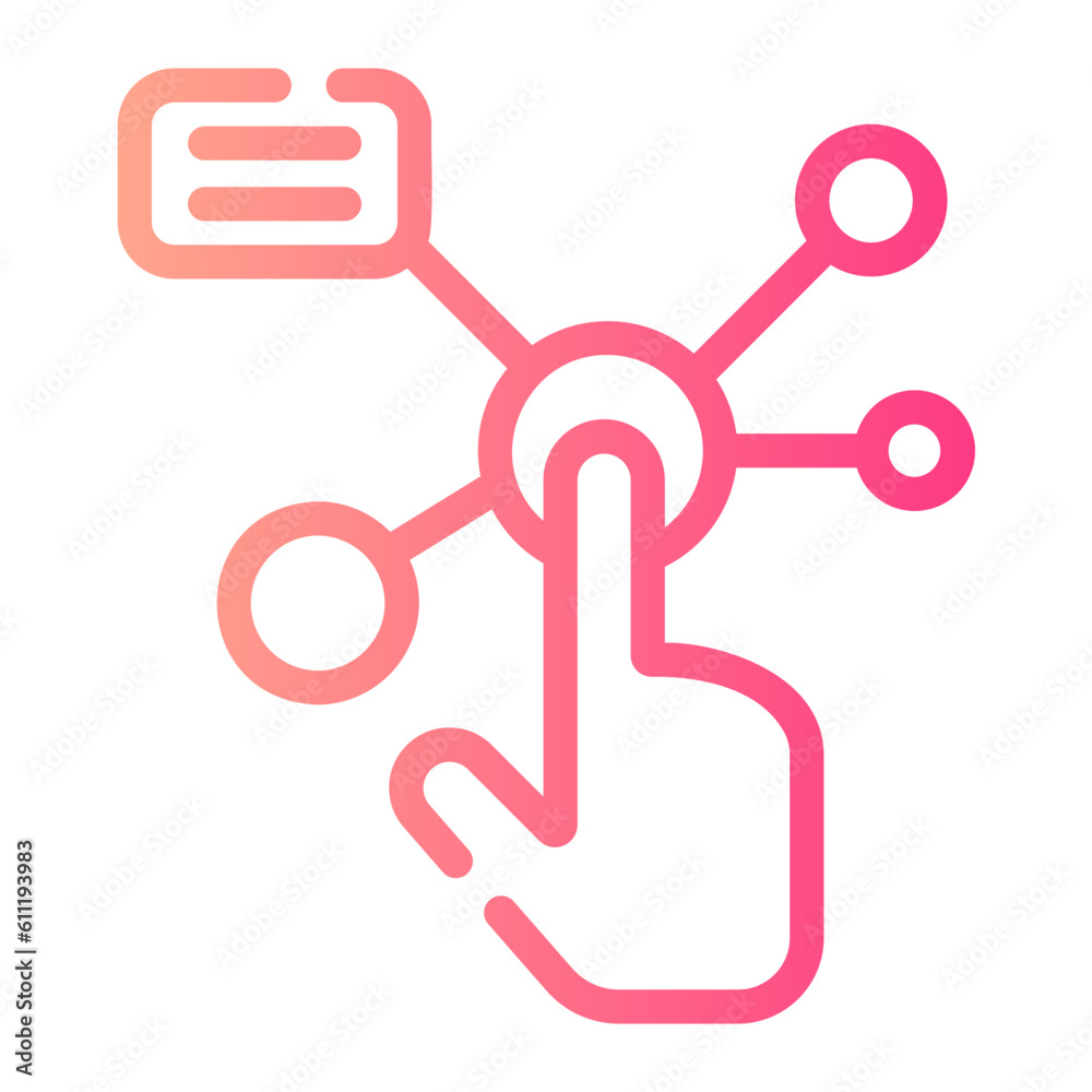 interactive Line Gradient Icon interactive Line Gradient Icon