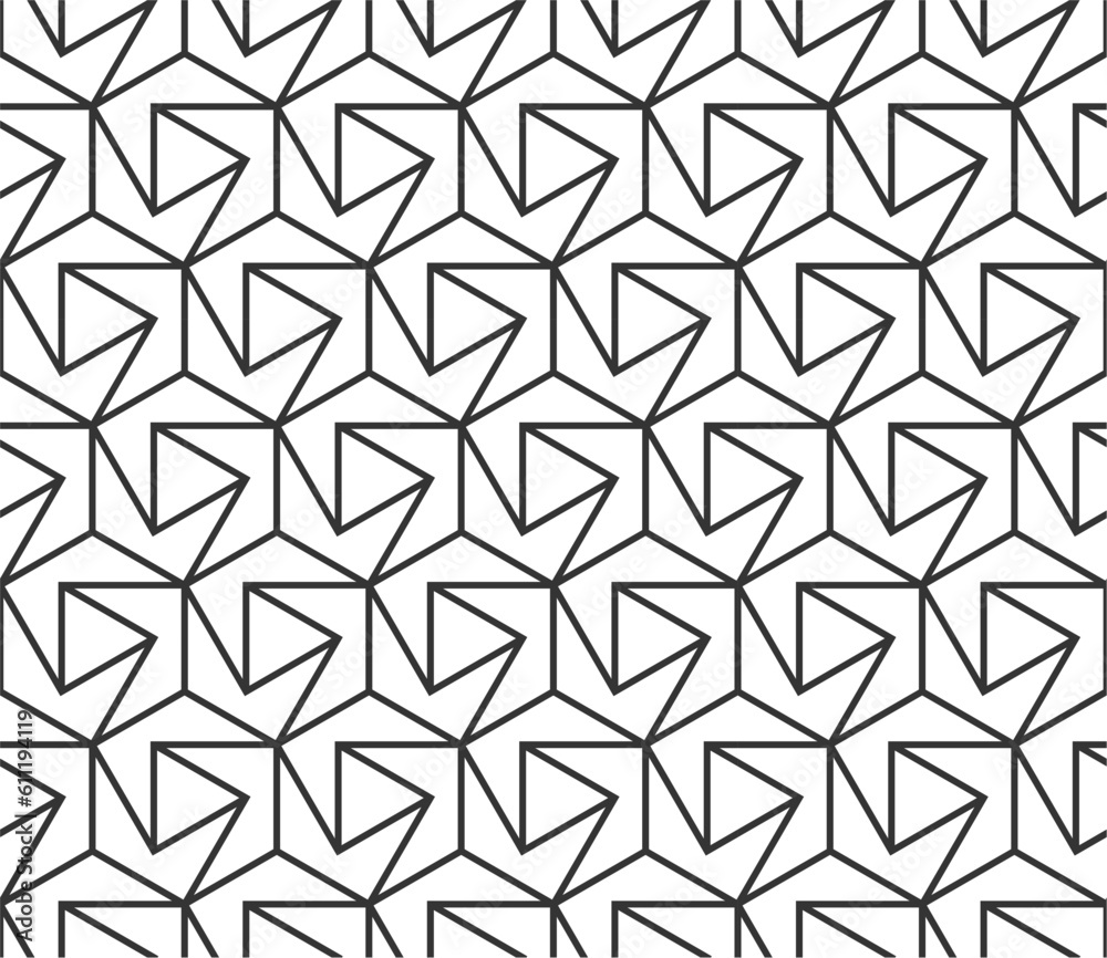 seamless pattern with a geometric triangle in a hexagon seamless pattern with a geometric triangle in a hexagon