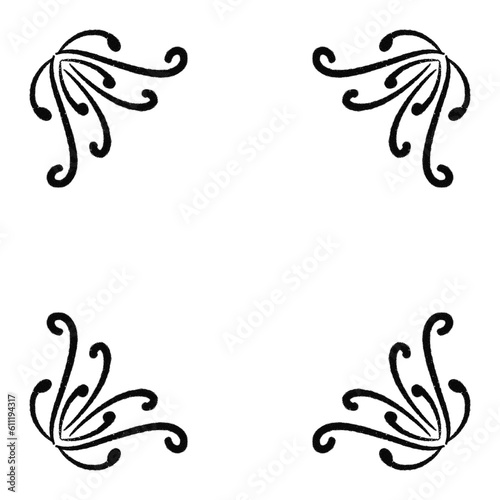 Wallpaper Mural Vintage frame.Calligraphic design elements . Decorative swirls or scrolls. Torontodigital.ca