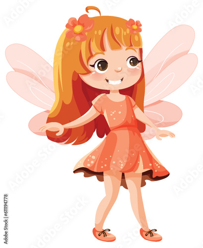 Beautiful fairy cartoon character