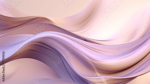 0856. Lilac and Champagne Digital Wave Background. Generative AI