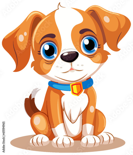 Cute dog cartoon character