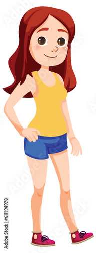 Woman in Casual Outfit Vector