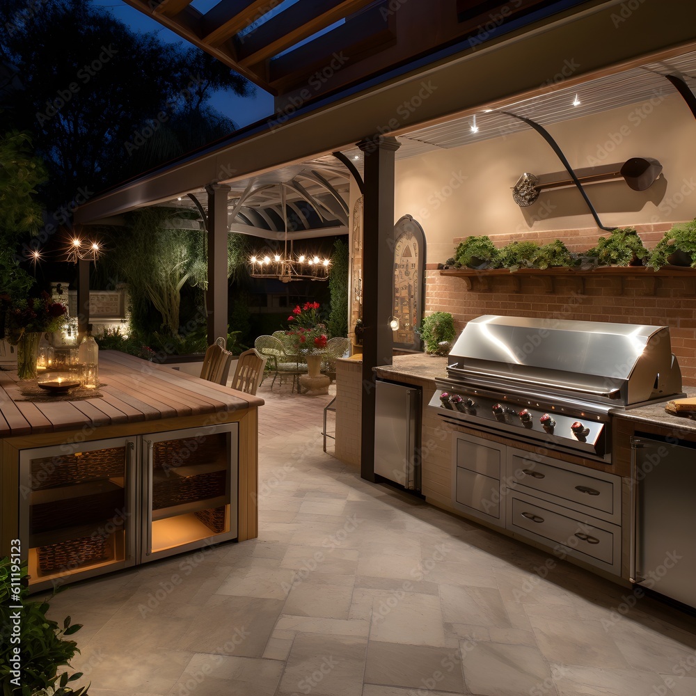 Custom outdoor kitchen area designs for the modern highend custom home