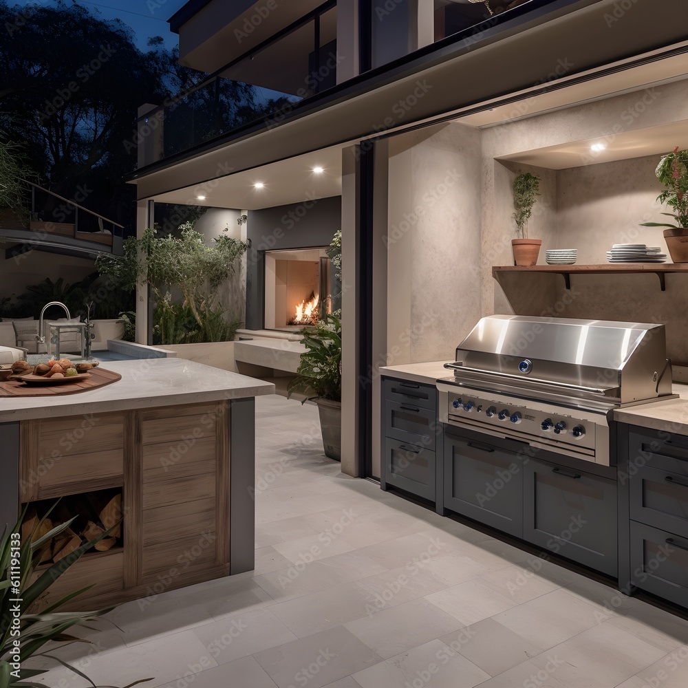 Custom outdoor kitchen area designs for the modern highend custom home