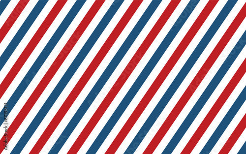 Oblique bands in blue, white, red