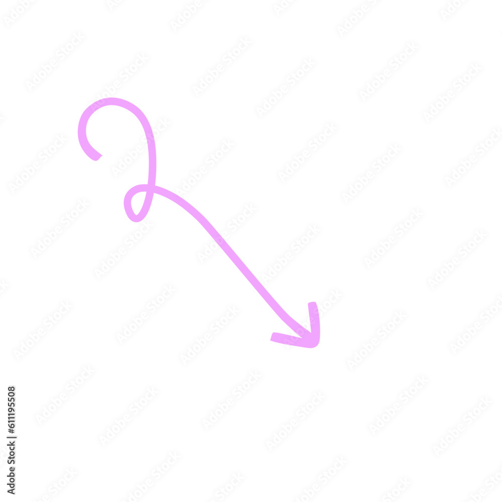 swirly arrow line icon