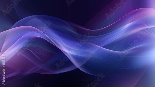0924. Midnight Violet and Smoky Gray Digital Wave Background. Generative AI