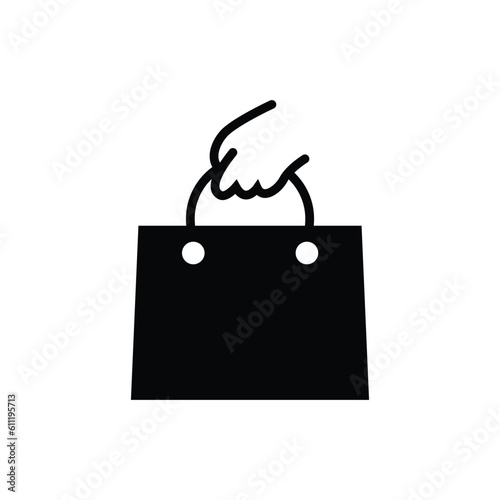 shopping bag icon vector design trendy