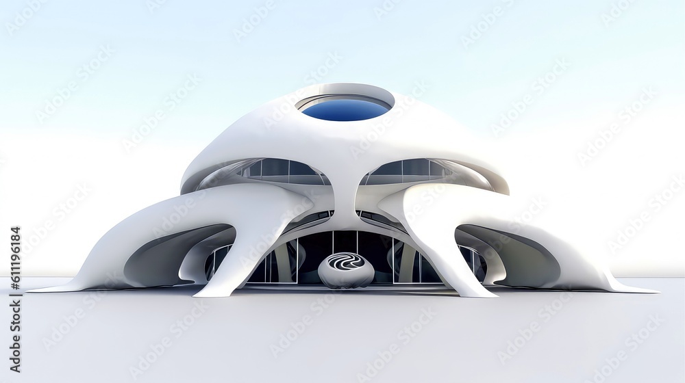 3D futuristic sci-fi white city architecture with organic skyscrapers, for science fiction or fantasy backgrounds, Abstract building, Generative AI illustration 3D futuristic sci-fi white city architecture with organic skyscrapers, for science fiction or fantasy backgrounds, Abstract building, Generative AI illustration