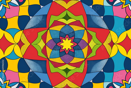 seamless pattern with colorful flowers